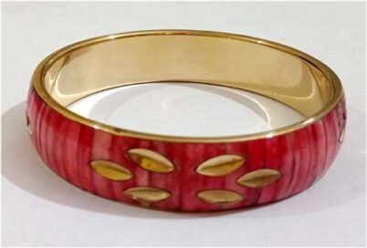 Stylish Brass Bangle in Pink