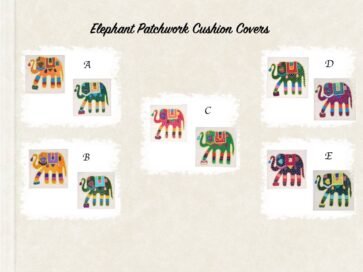 Elephant Patchwork Cushion Covers - Set of 2