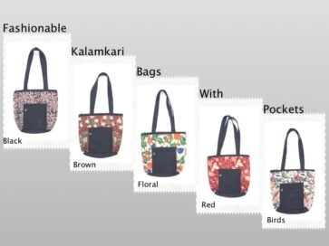 Fashionable Kalamkari Bags With Pocket