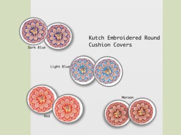 Kutch Embroidered Round Cushion Covers