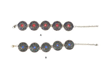 Trendy Nepali Stone Brass Round Bracelet